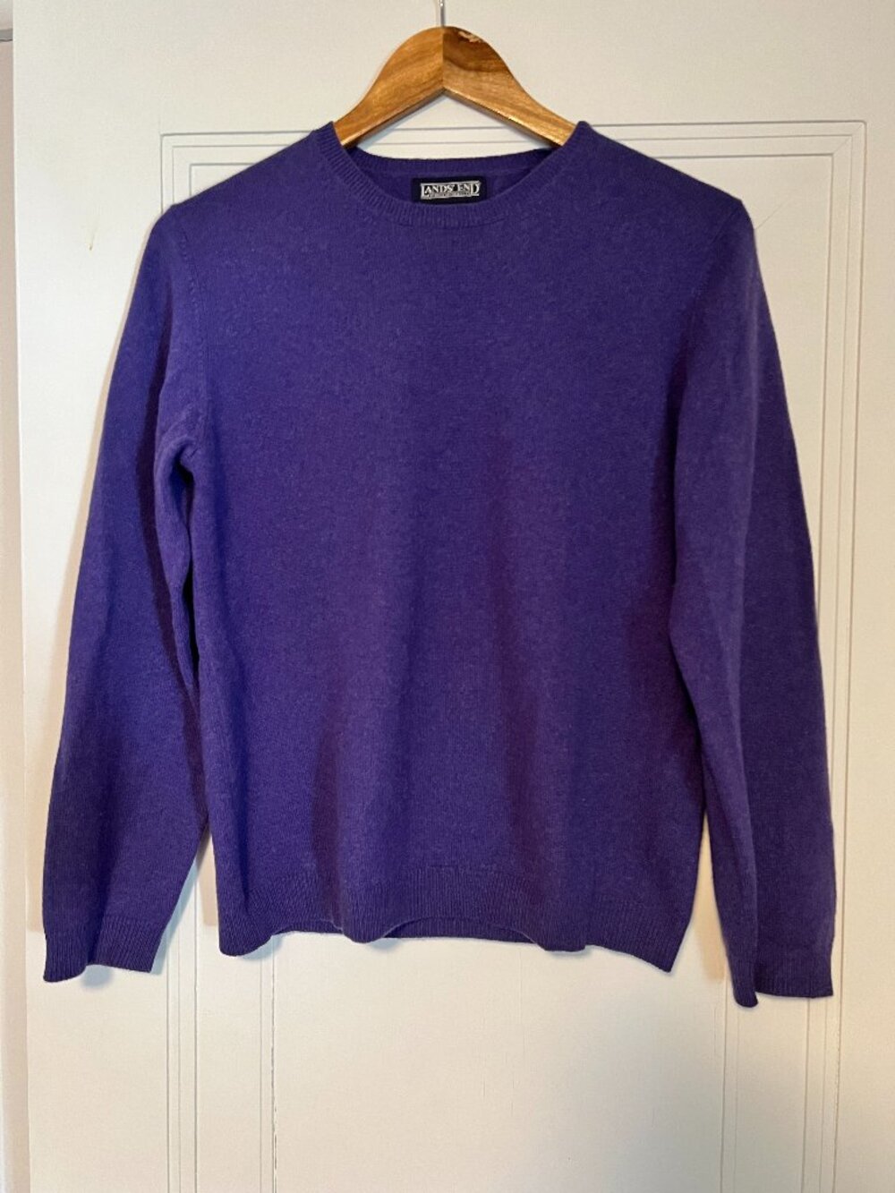Lands End Purple Cashmere Sweater